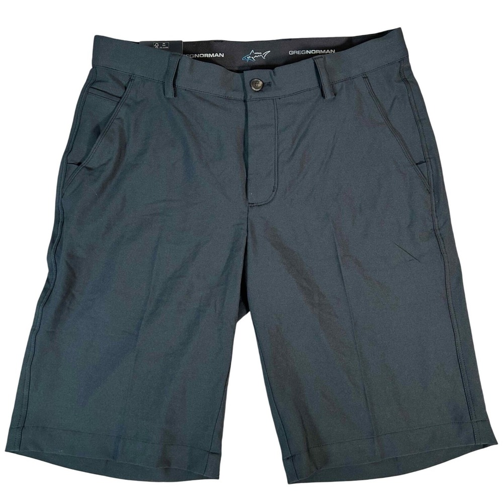 Greg Norman ML75 Microlux Mens 30 Black Play Dry Performance Golf Shorts Stretch